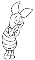 A coloring page of winnie the pooh - piglet